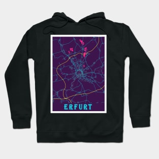 Erfurt Neon City Map Hoodie